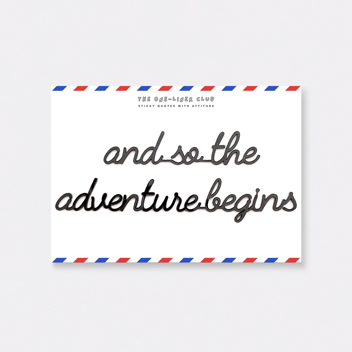 And so the adventure begins