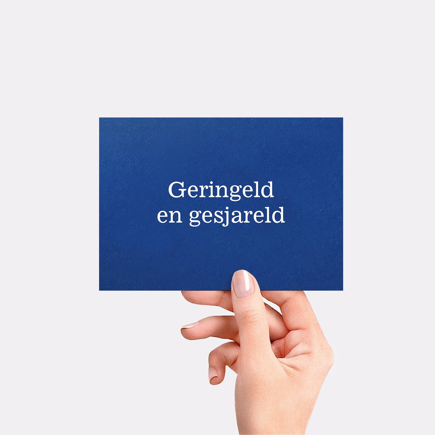 Geringeld en gesjareld - Blue card