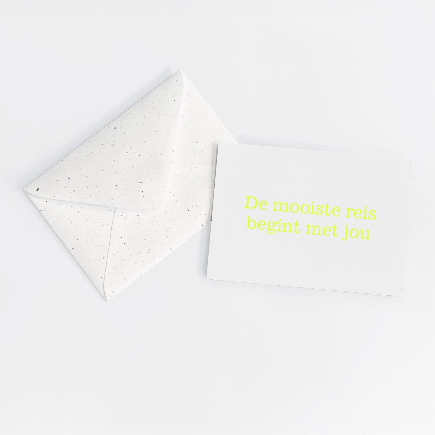 De mooiste reis begint met jou - Fluo yellow card