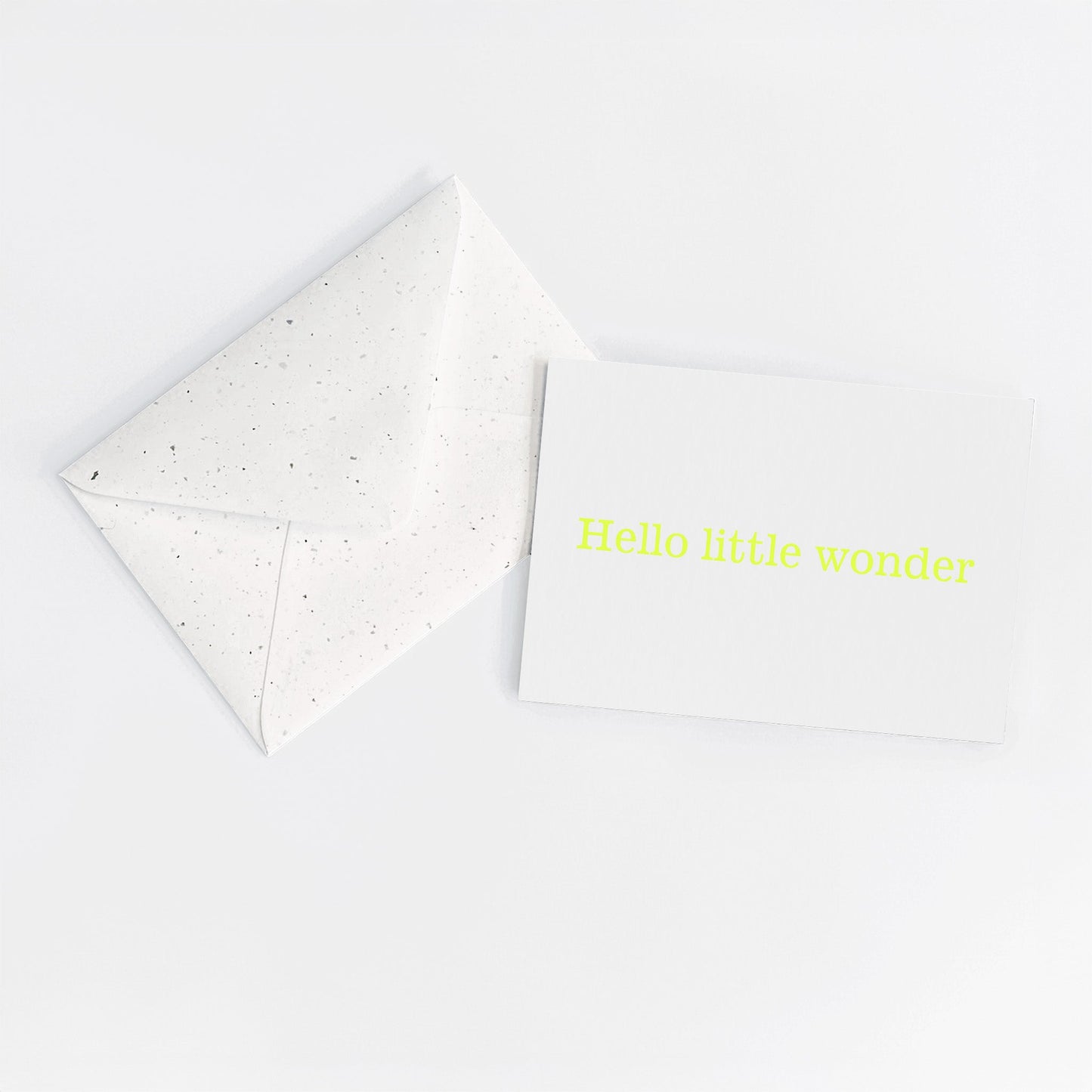 Hello little wonder - Fluo yellow card