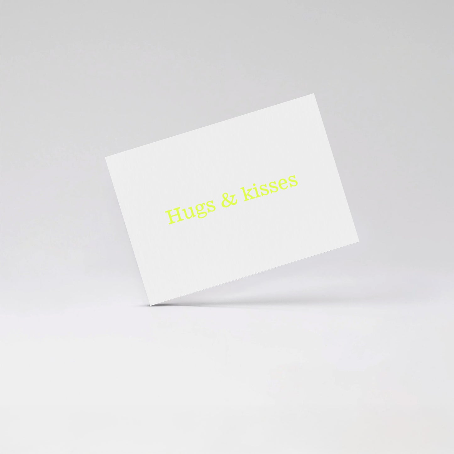 Hugs kisses - Fluo yellow card