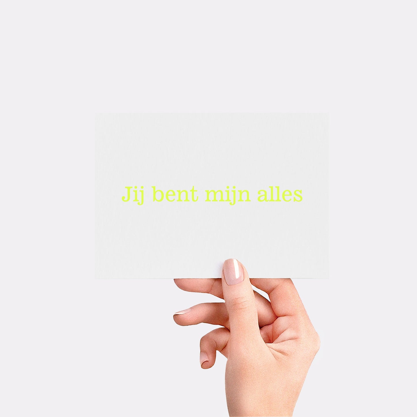 Jij bent mijn alles - Fluo yellow card