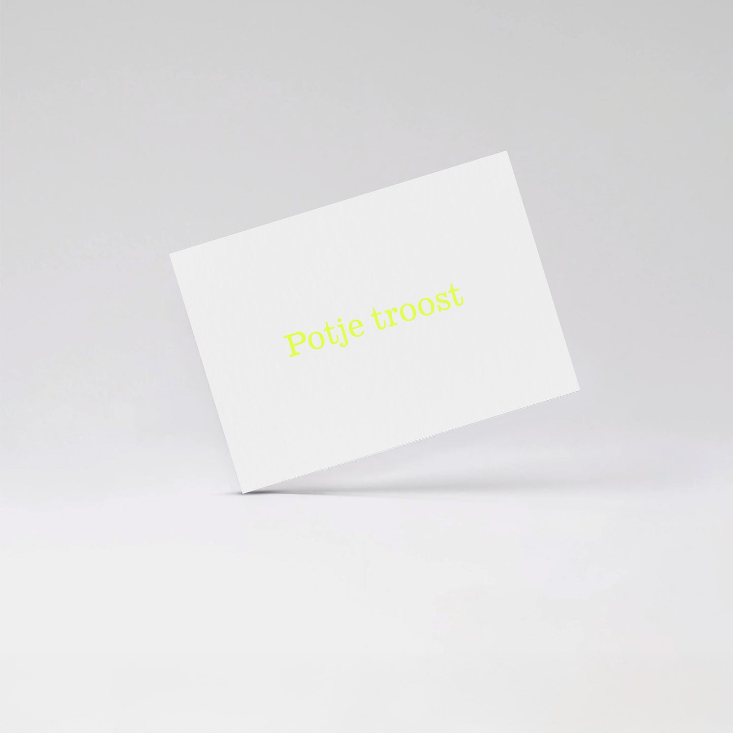 Potje troost - Fluo yellow card