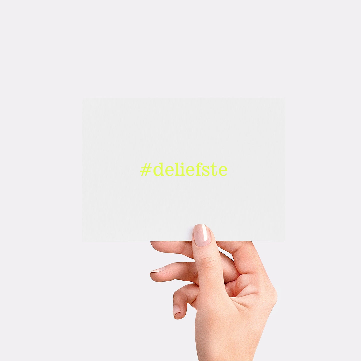 #deliefste - Fluo yellow card