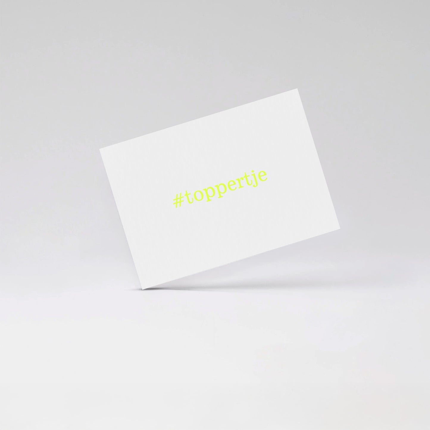 #toppertje - Fluo yellow card
