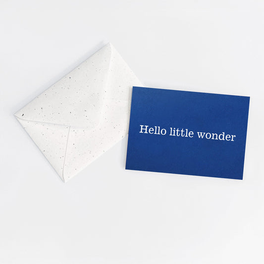 Hello little wonder - Blue card