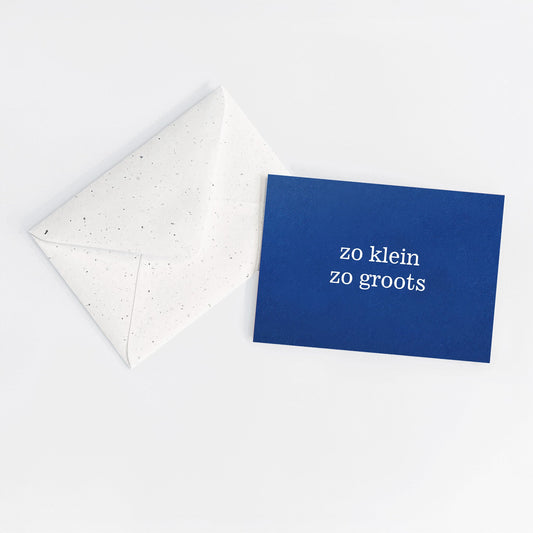 zo klein zo groots - Blue card