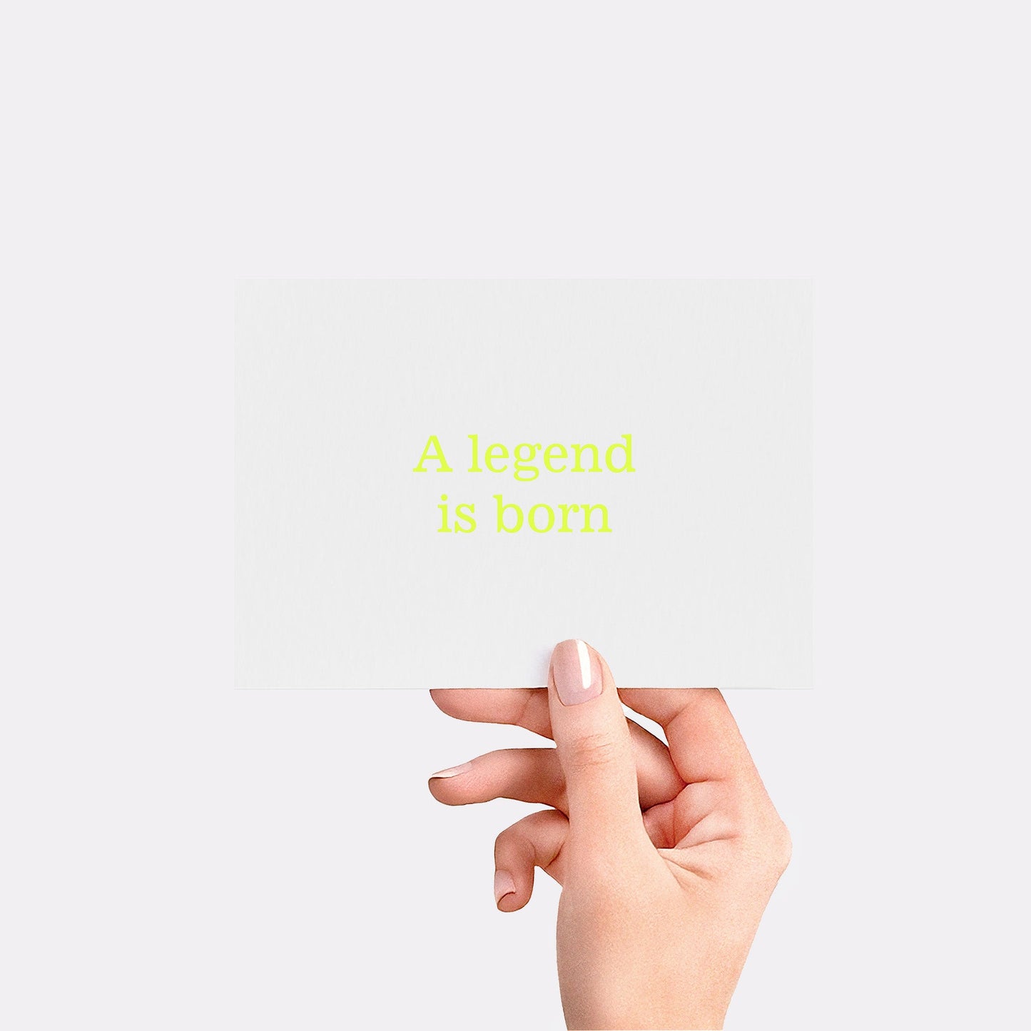 A legend is born - Fluo yellow card