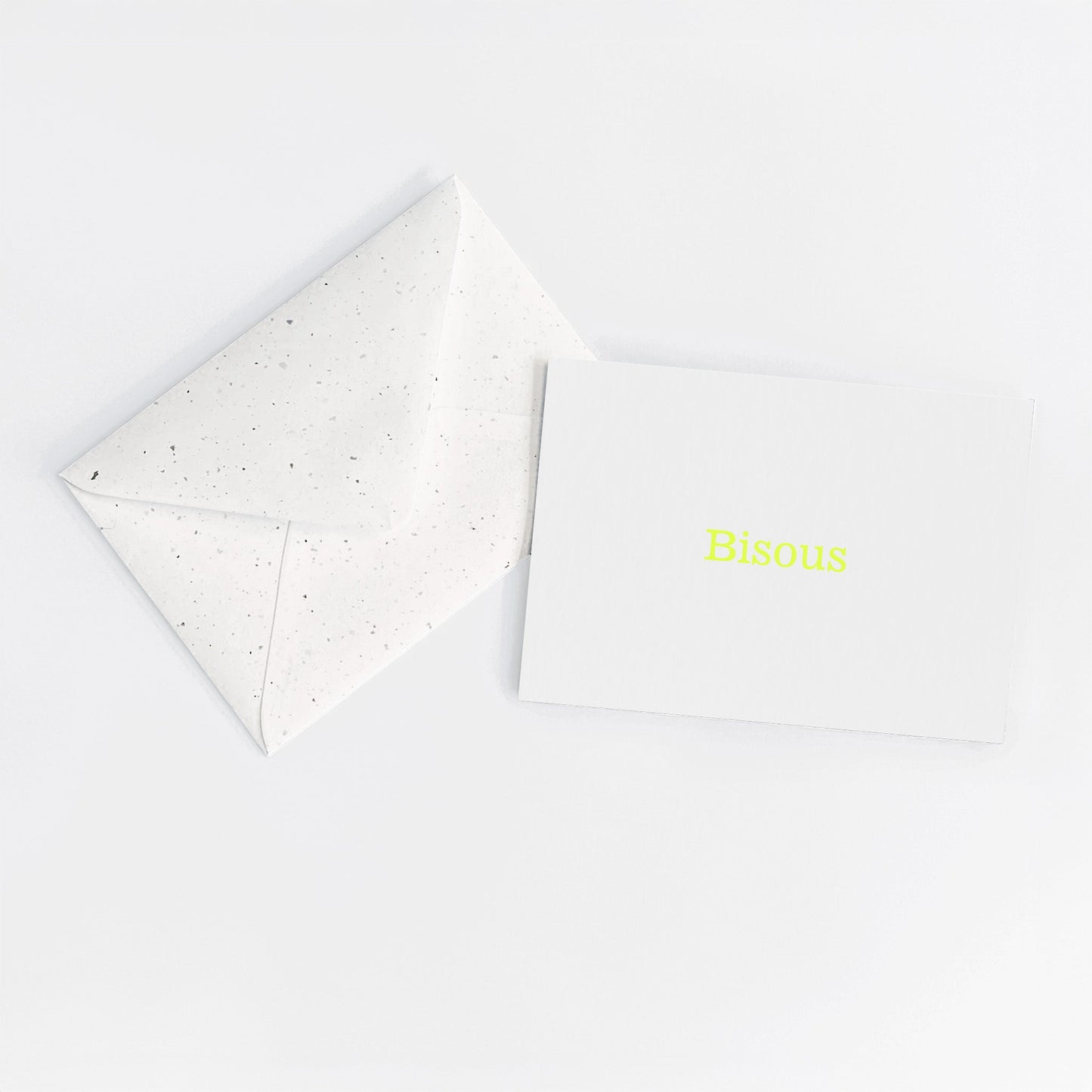Bisous - Fluo yellow card