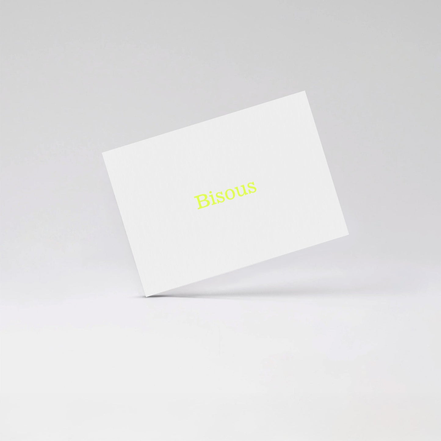Bisous - Fluo yellow card