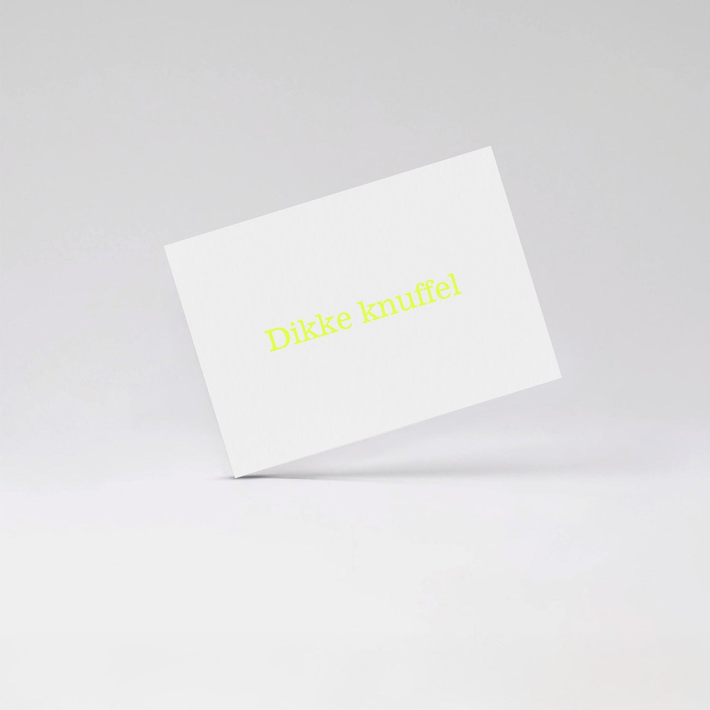 Dikke knuffel - Fluo yellow card