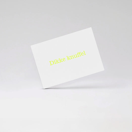 Dikke knuffel - Fluo yellow card