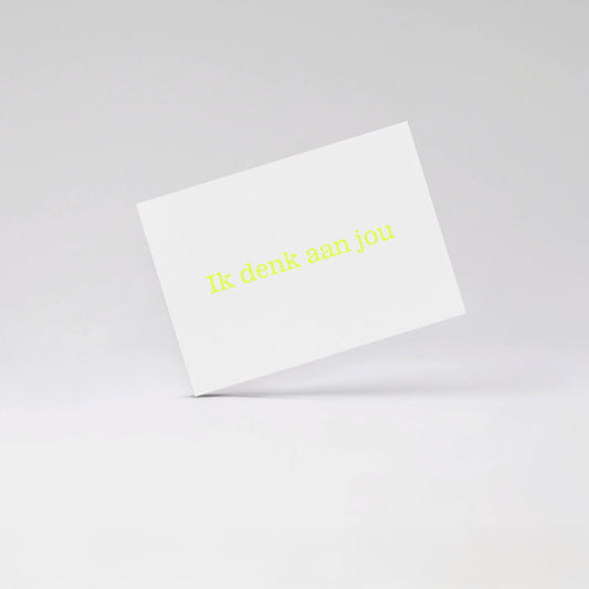Ik denk aan jou - Fluo yellow card