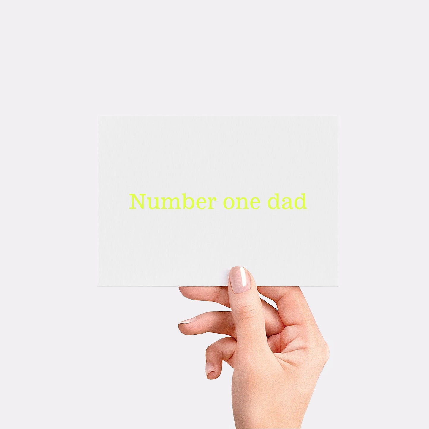 Number one dad - Fluo yellow card