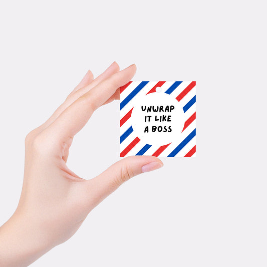 Unwrap it like a boss - Gift tag